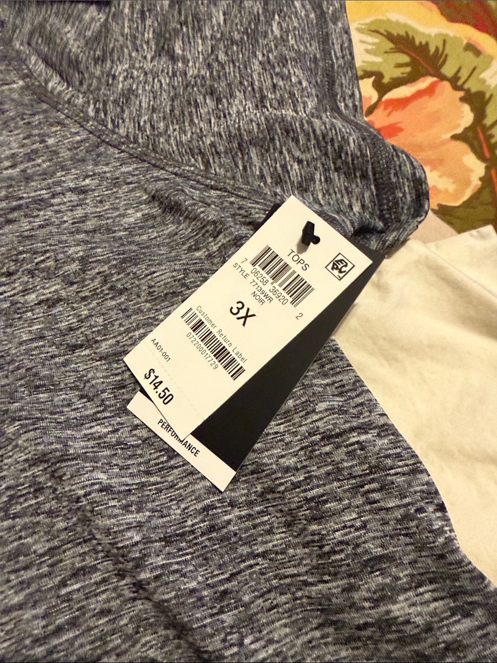 Ideology Women’s Heather Navy Short-Sleeve Tee - Picture 3 of 4
